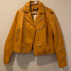 Tanming Faux Leather Jacket